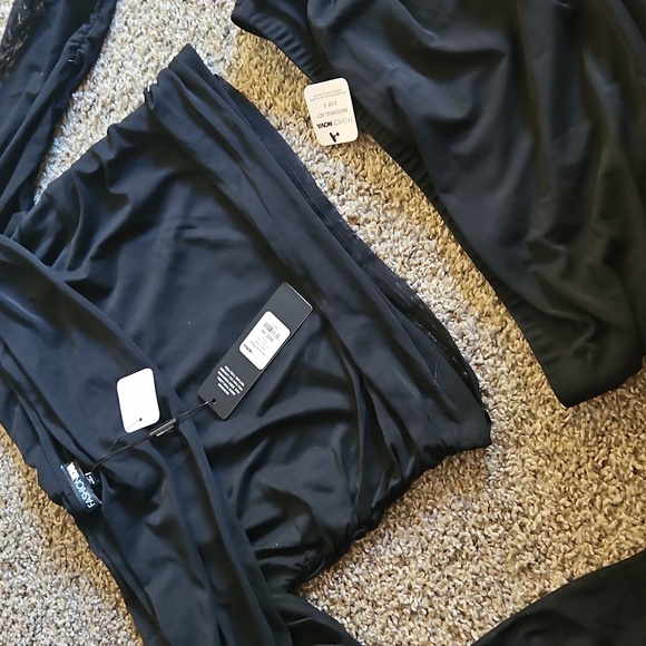 NWT Fashion Nova Elegant Black Off-Shoulder Skirt Set - Picture 3 of 6